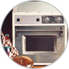 Japan's first mass production of microwave ovens.